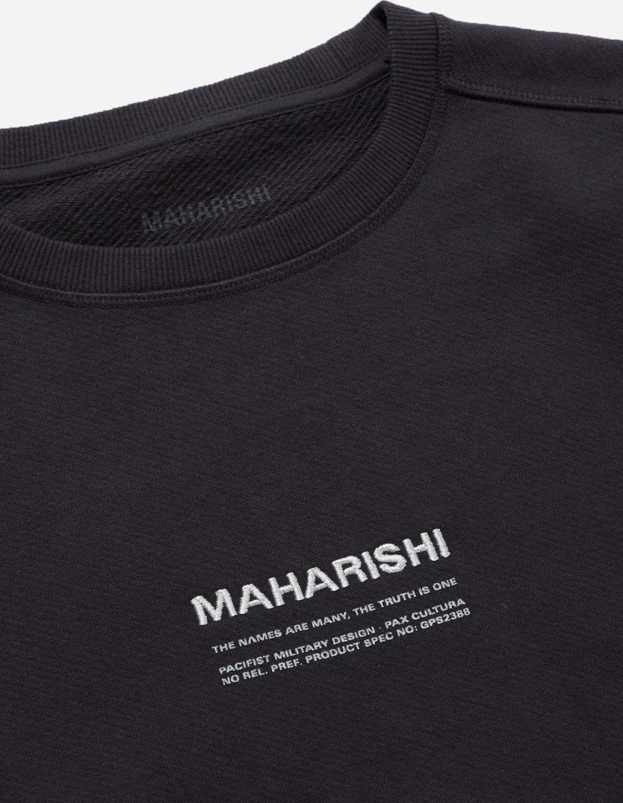 Crew Sweats*Maharishi 7011 Miltype Embroidered Crew Sweat · Organic Cotton Navy