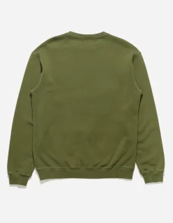 Crew Sweats*Maharishi 7011 Miltype Embroidered Crew Sweat · Organic Cotton Olive Og-107F