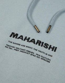 Hooded Sweats*Maharishi 7010 Miltype Embroidered Hooded Sweat · Organic Sweat 450 Ghost Blue