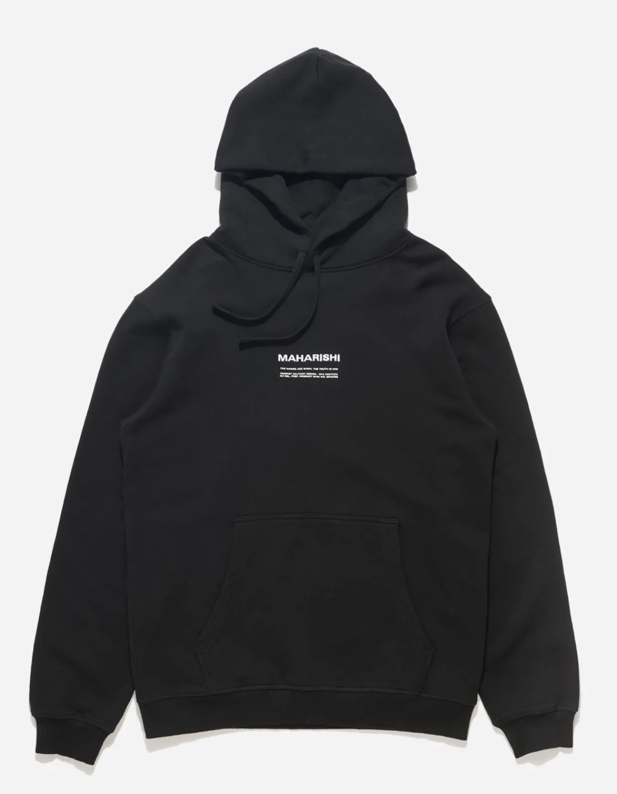 Hooded Sweats*Maharishi 7010 Miltype Embroidered Hooded Sweat · Organic Sweat 450 Black