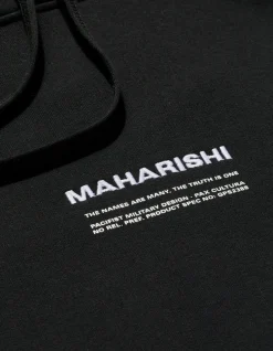 Hooded Sweats*Maharishi 7010 Miltype Embroidered Hooded Sweat · Organic Sweat 450 Black