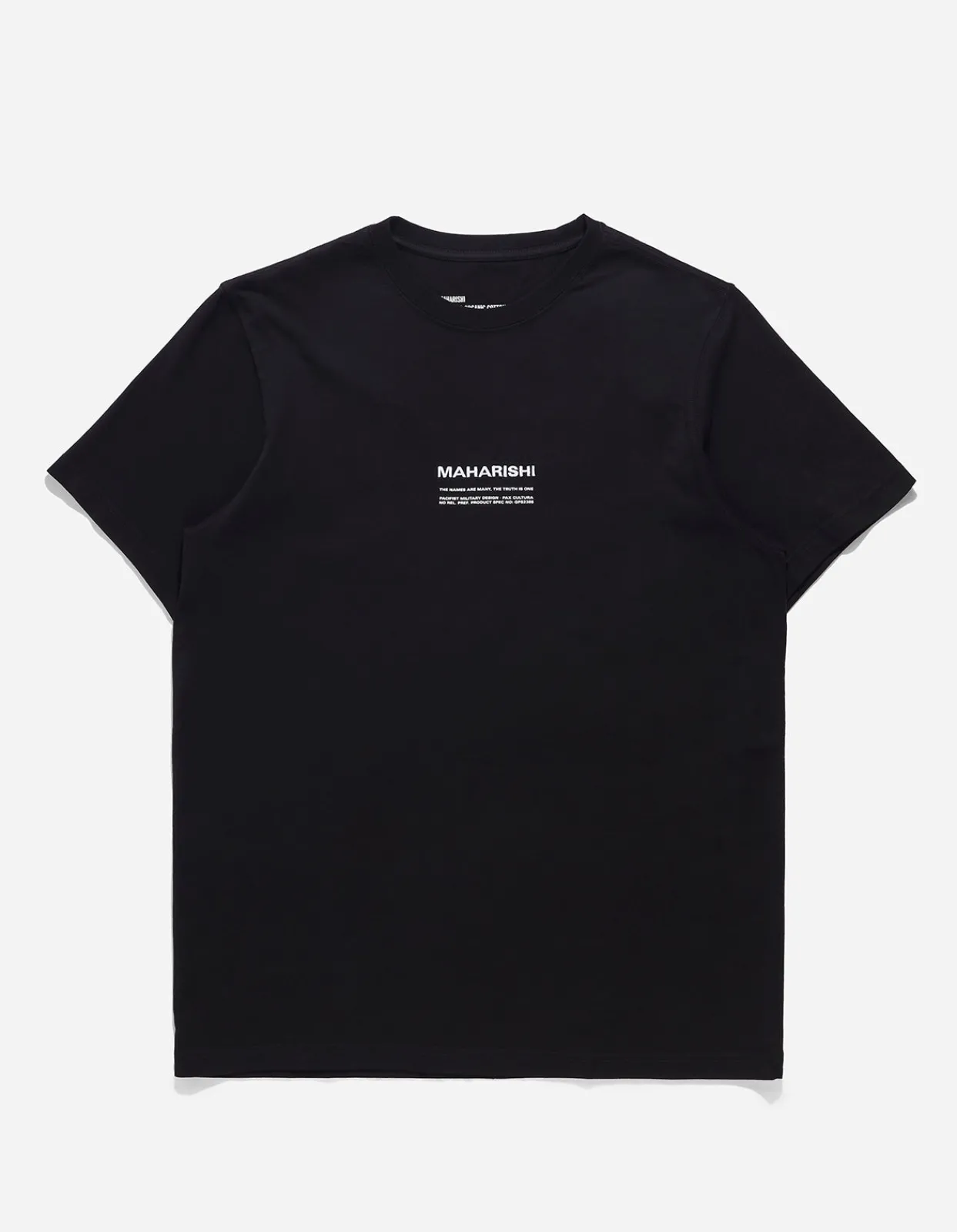 Short Sleeve T-Shirts*Maharishi 9912 Miltype Embroidered T-Shirt Black