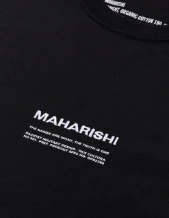 Short Sleeve T-Shirts*Maharishi 9912 Miltype Embroidered T-Shirt Black