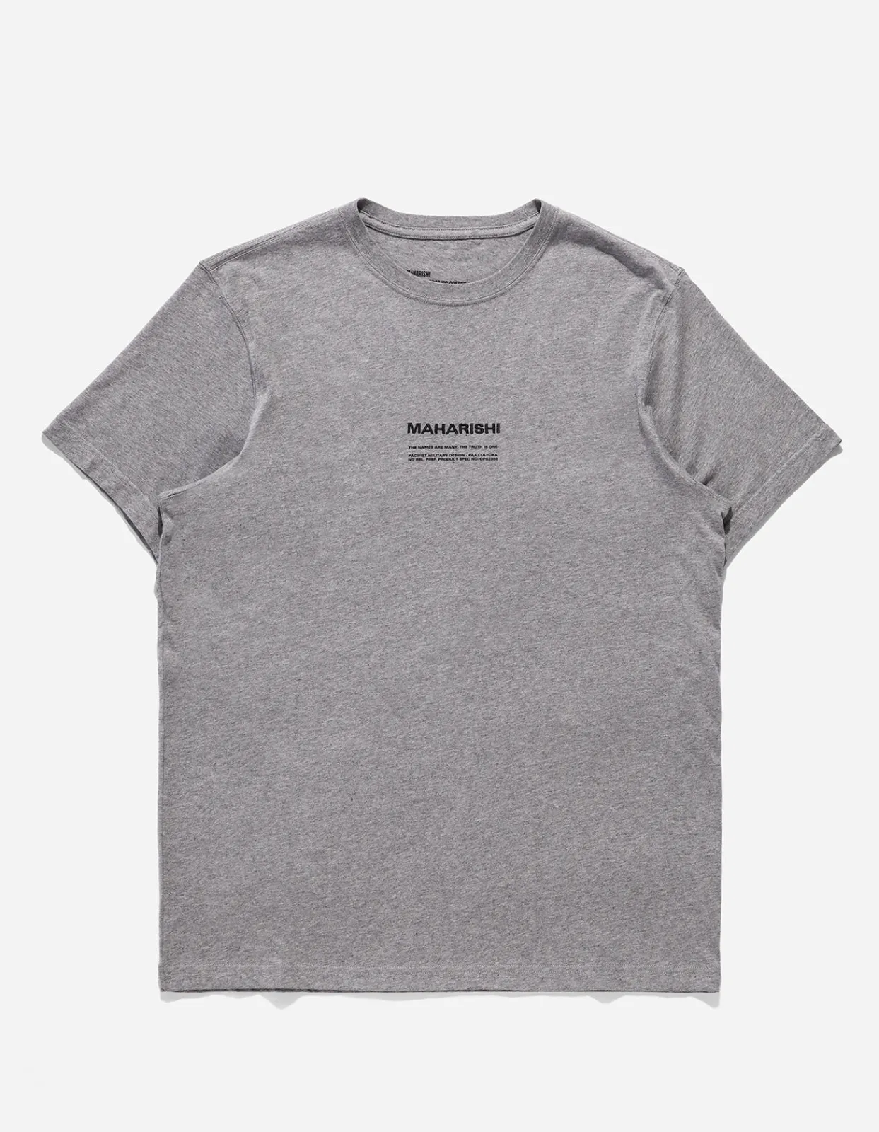 Short Sleeve T-Shirts*Maharishi 9912 Miltype Embroidered T-Shirt Grey Marl