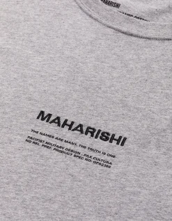 Short Sleeve T-Shirts*Maharishi 9912 Miltype Embroidered T-Shirt Grey Marl