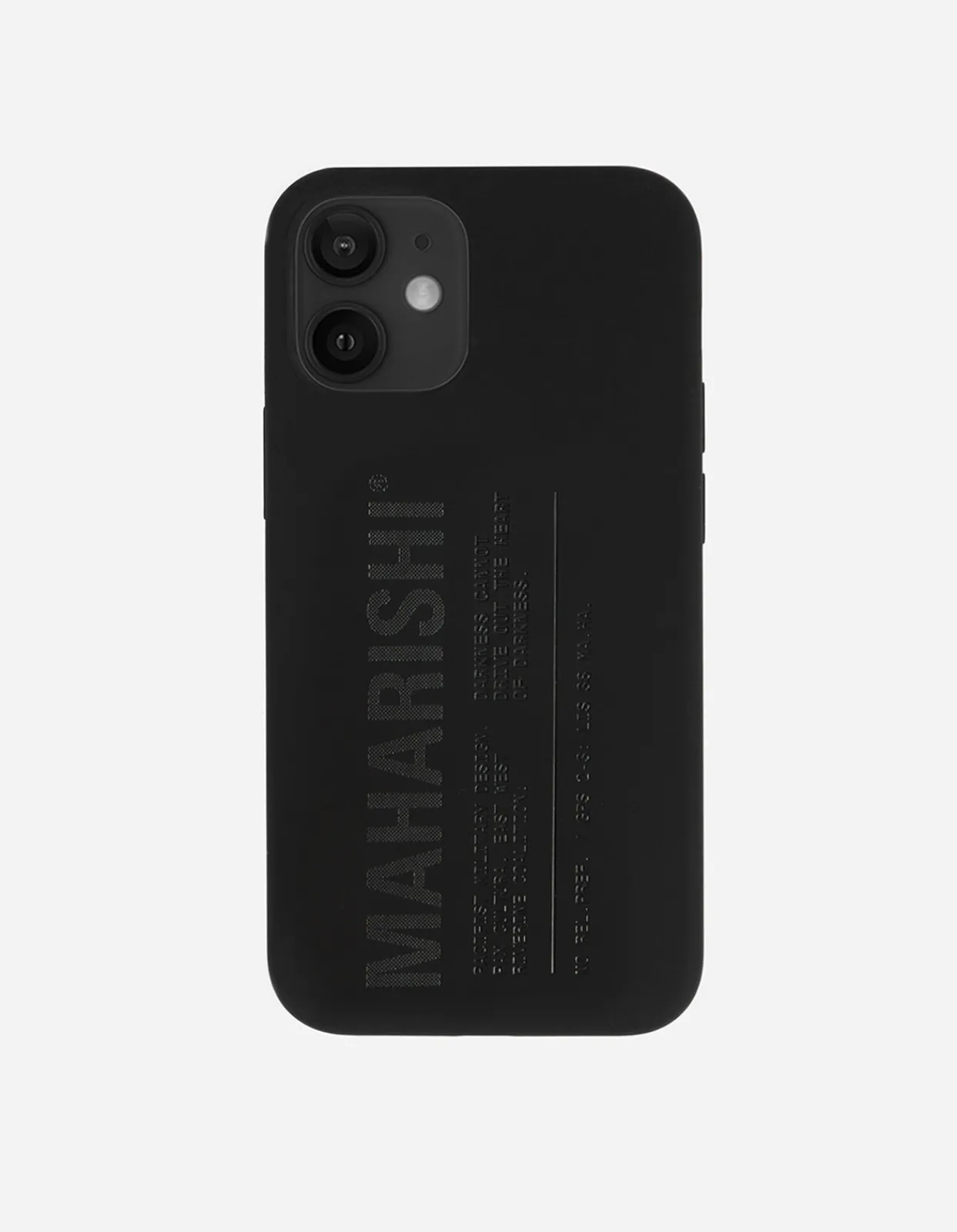 Lifestyle*Maharishi 9353 Miltype Iphone 12/12 Pro Case · Laser Etched Silicone Black