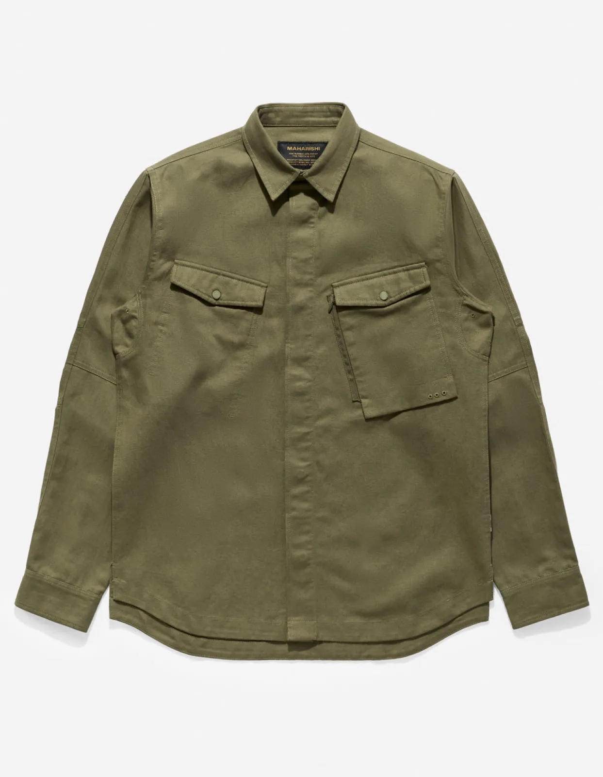 Shirts*Maharishi 7028 Miltype Organic Custom Shirt Mil Olive