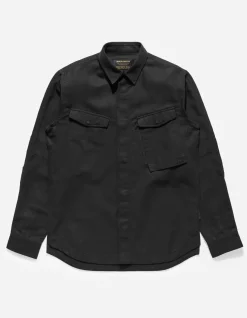 Shirts*Maharishi 7028 Miltype Organic Custom Shirt Black