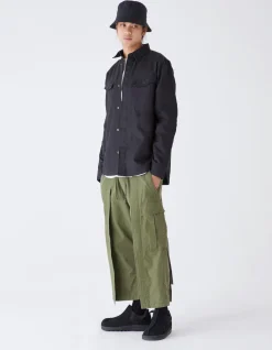 Shirts*Maharishi 7028 Miltype Organic Custom Shirt Black