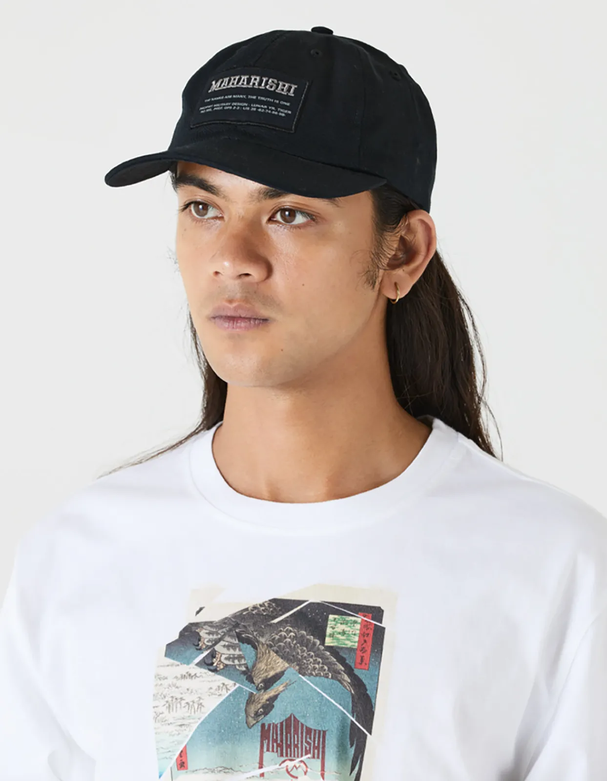 Hats And Scarves*Maharishi 9478 Miltype 6-Panel Cap Black
