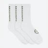 Socks*Maharishi 9890 Miltype Peace Sports Socks · 3 Pack White/White/White