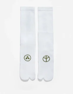 Socks*Maharishi 9891 Miltype Peace Tabi Sports Socks Rust/Sage/White