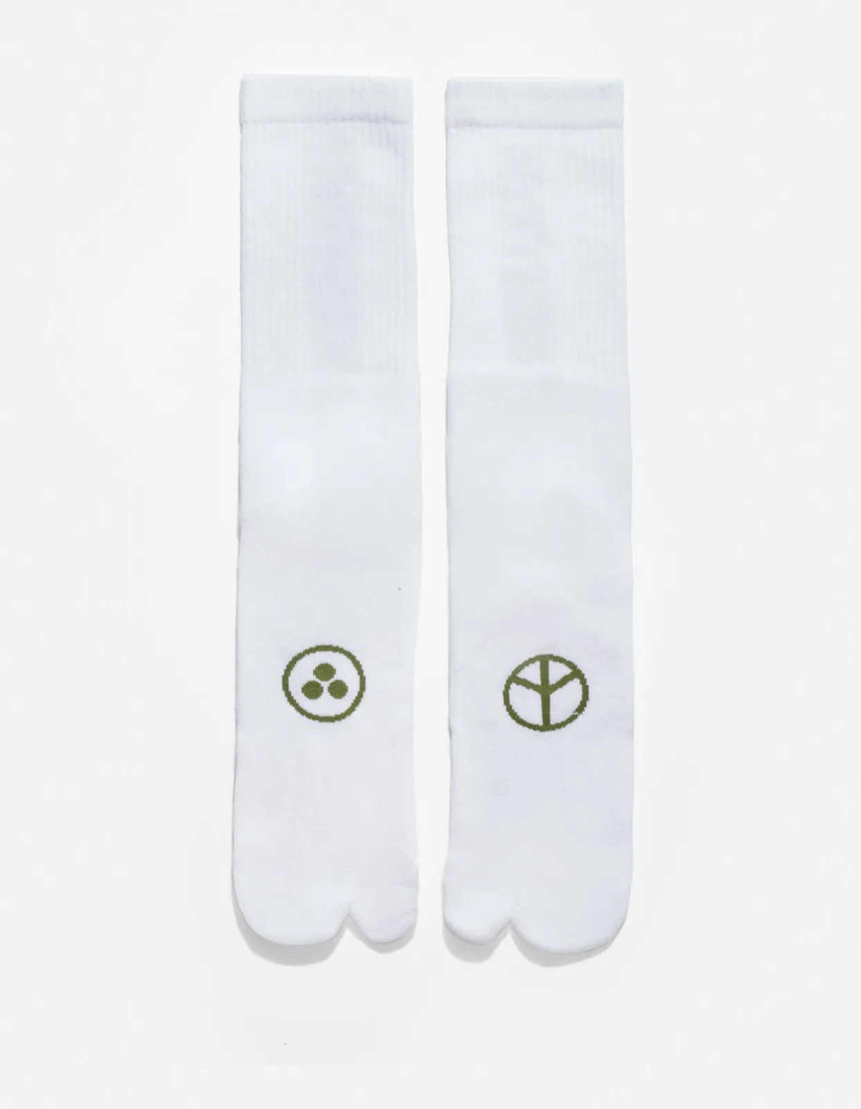 Socks*Maharishi 9891 Miltype Peace Tabi Sports Socks Rust/Sage/White