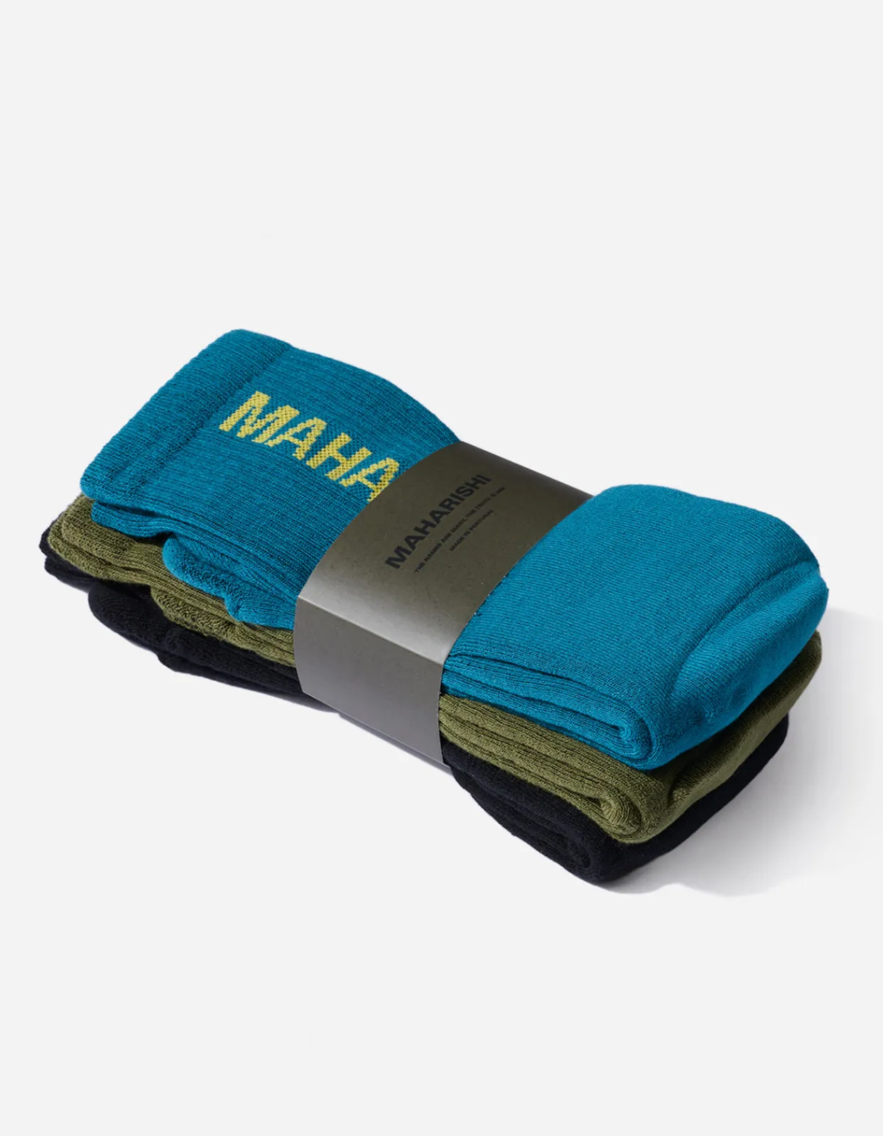 Socks*Maharishi 9891 Miltype Peace Tabi Sports Socks Teal/Olive/Black