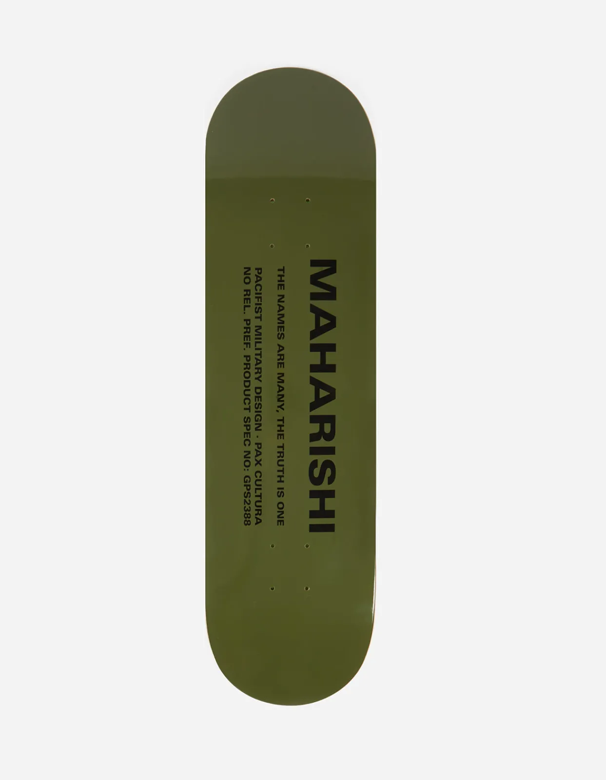 Lifestyle*Maharishi 9498 Miltype Skate Deck · 100% Usa Hard Rock Maple Olive Og-107F