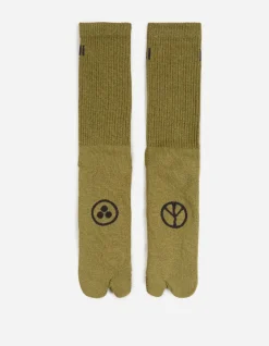 Lifestyle*Maharishi 9348 Miltype Tabi Sock · 3 Pack Black/Olive/White
