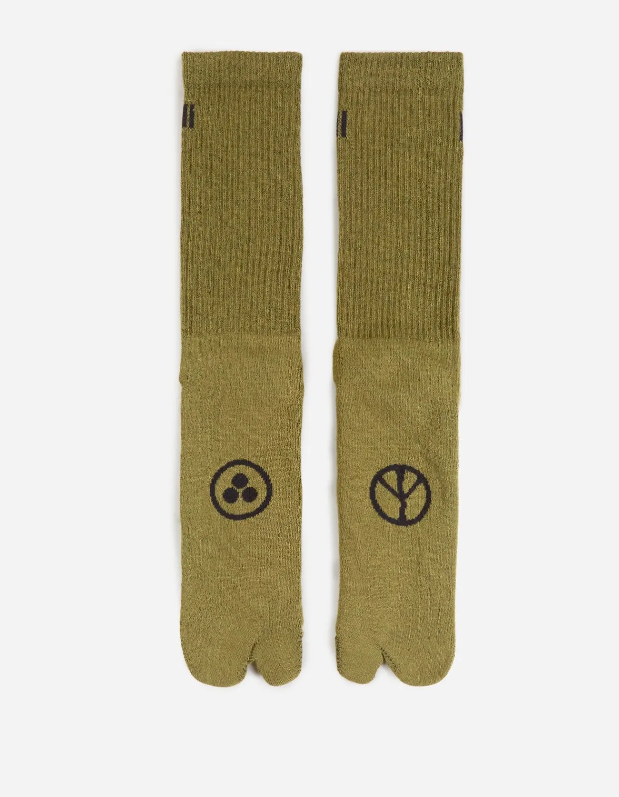 Lifestyle*Maharishi 9348 Miltype Tabi Sock · 3 Pack Black/Olive/White