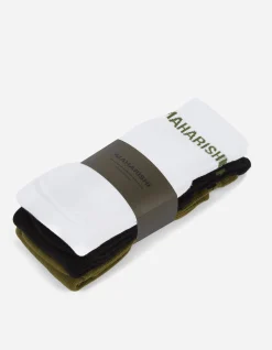 Lifestyle*Maharishi 9348 Miltype Tabi Sock · 3 Pack Black/Olive/White