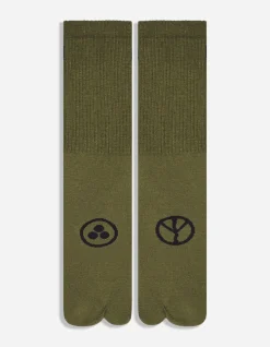 Lifestyle*Maharishi 9348 Miltype Tabi Sock · 3 Pack Black/Olive/White