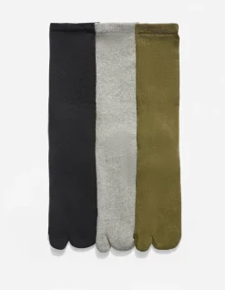 Socks*Maharishi 9889 Miltype Tabi Sports Socks Olive/Grey/Black