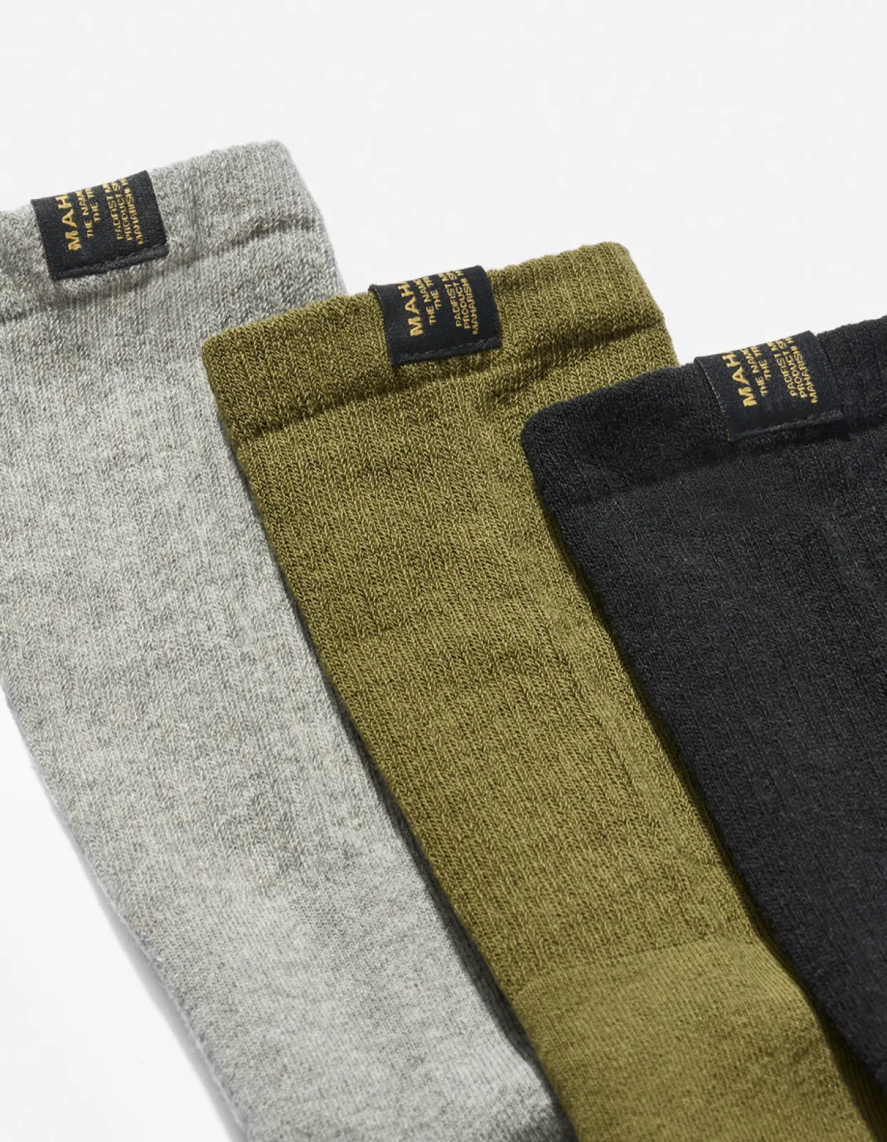 Socks*Maharishi 9889 Miltype Tabi Sports Socks Olive/Grey/Black