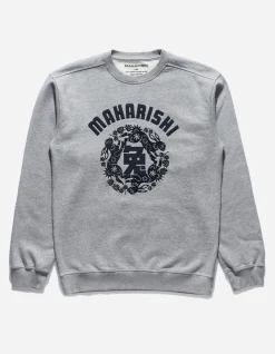 Crew Sweats*Maharishi 1005 Paper-Cut Rabbit Crew Sweat Grey Marl
