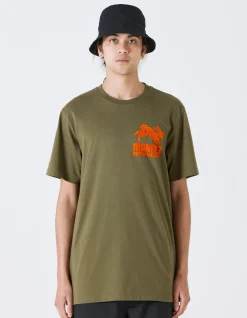 Short Sleeve T-Shirts*Maharishi 1004 Paper-Cut Rabbit T-Shirt Olive Og-107F