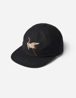 Hats And Scarves*Maharishi 1107 Peace Crane 6 Panel Cap Black
