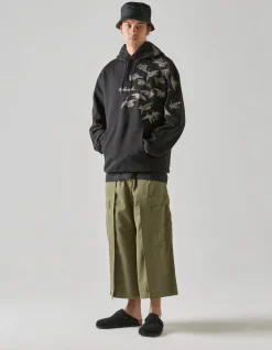 Hooded Sweats*Maharishi 4506 Peace Cranes Hooded Sweat Black