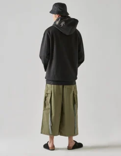 Hooded Sweats*Maharishi 4506 Peace Cranes Hooded Sweat Black