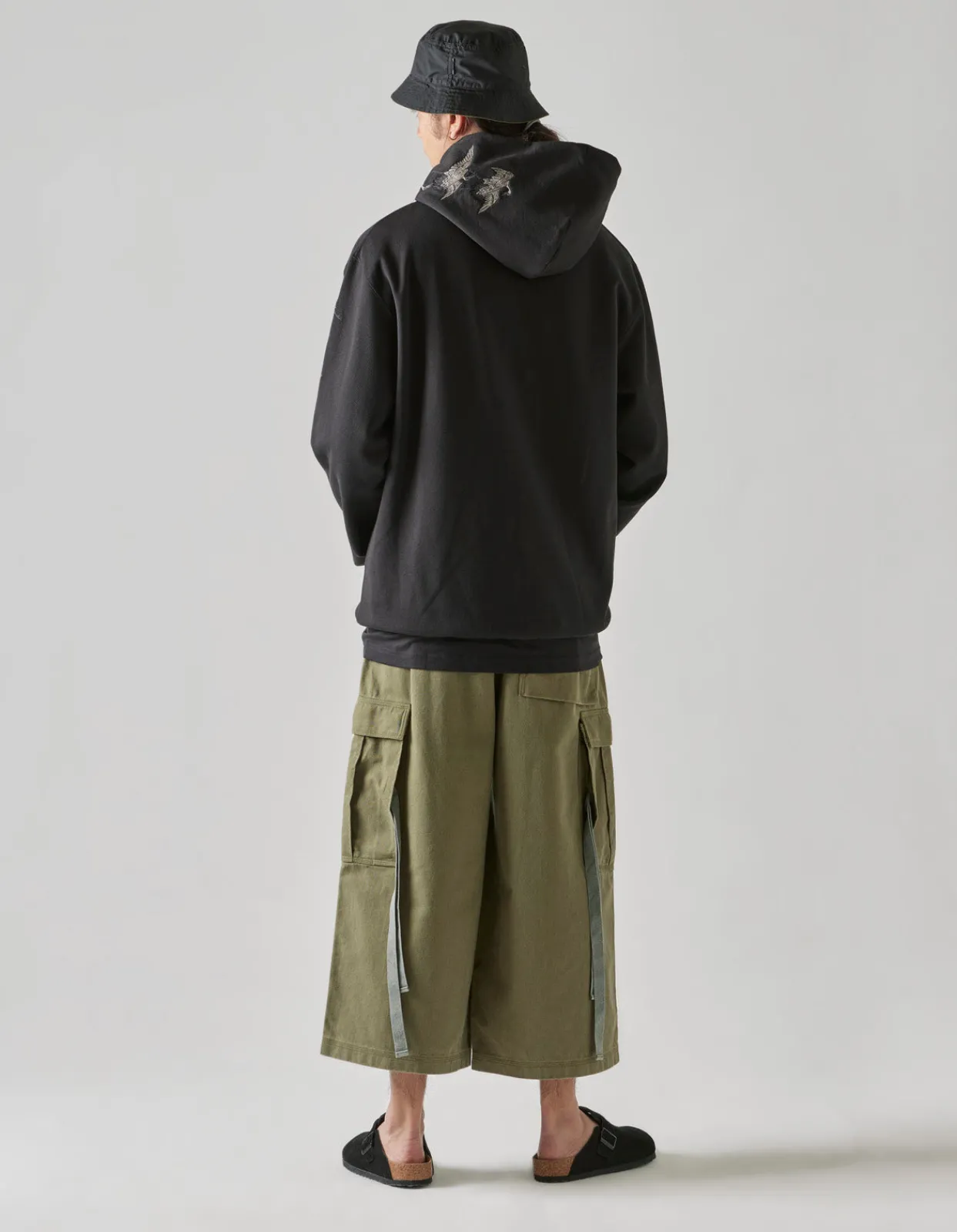 Hooded Sweats*Maharishi 4506 Peace Cranes Hooded Sweat Black