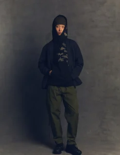 Hooded Sweats*Maharishi 4506 Peace Cranes Hooded Sweat Black
