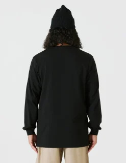 Long Sleeve T-Shirts*Maharishi 9905 Pointillist Maha L/S T-Shirt Black