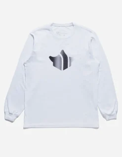 Long Sleeve T-Shirts*Maharishi 9921 Pointillist Temple L/S T-Shirt White