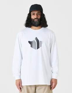 Long Sleeve T-Shirts*Maharishi 9921 Pointillist Temple L/S T-Shirt White