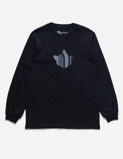 Long Sleeve T-Shirts*Maharishi 9921 Pointillist Temple L/S T-Shirt Black