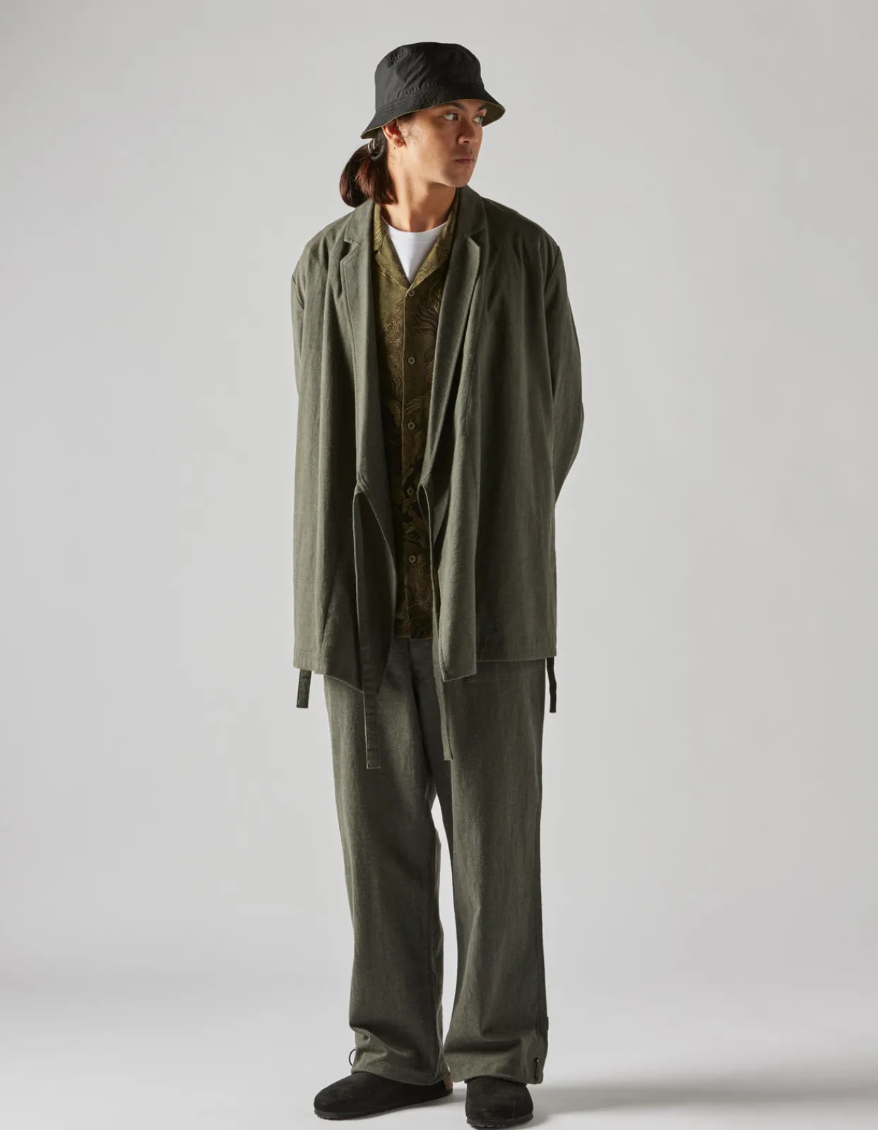 Jackets*Maharishi 4525 Polaris Kimono Blazer Charcoal