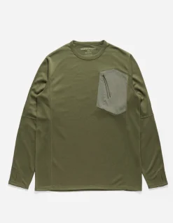 Long Sleeve T-Shirts*Maharishi 4252 Polartec Dry® Travel L/S T-Shirt Olive