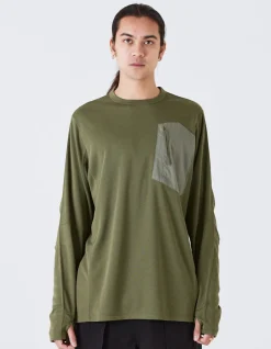 Long Sleeve T-Shirts*Maharishi 4252 Polartec Dry® Travel L/S T-Shirt Olive
