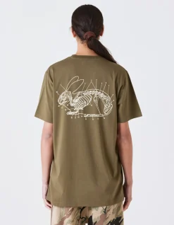 Short Sleeve T-Shirts*Maharishi 1006 Rabbit Bones T-Shirt Olive Og-107F