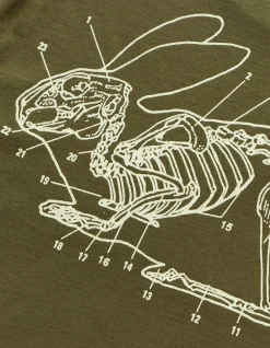 Short Sleeve T-Shirts*Maharishi 1006 Rabbit Bones T-Shirt Olive Og-107F