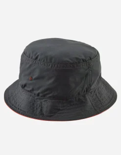 Hats And Scarves*Maharishi 4532 Reversible Bucket Hat Blaze Orange/Charcoal