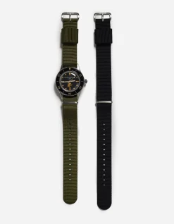 Lifestyle*Maharishi 9372 Riverine Diver Watch Case · Aged Dial Steel