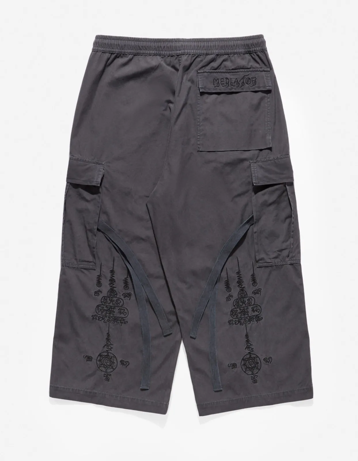Cargo Pants*Maharishi 4295 Sak Yant Cargo Hakama Pants Black Blk-108F