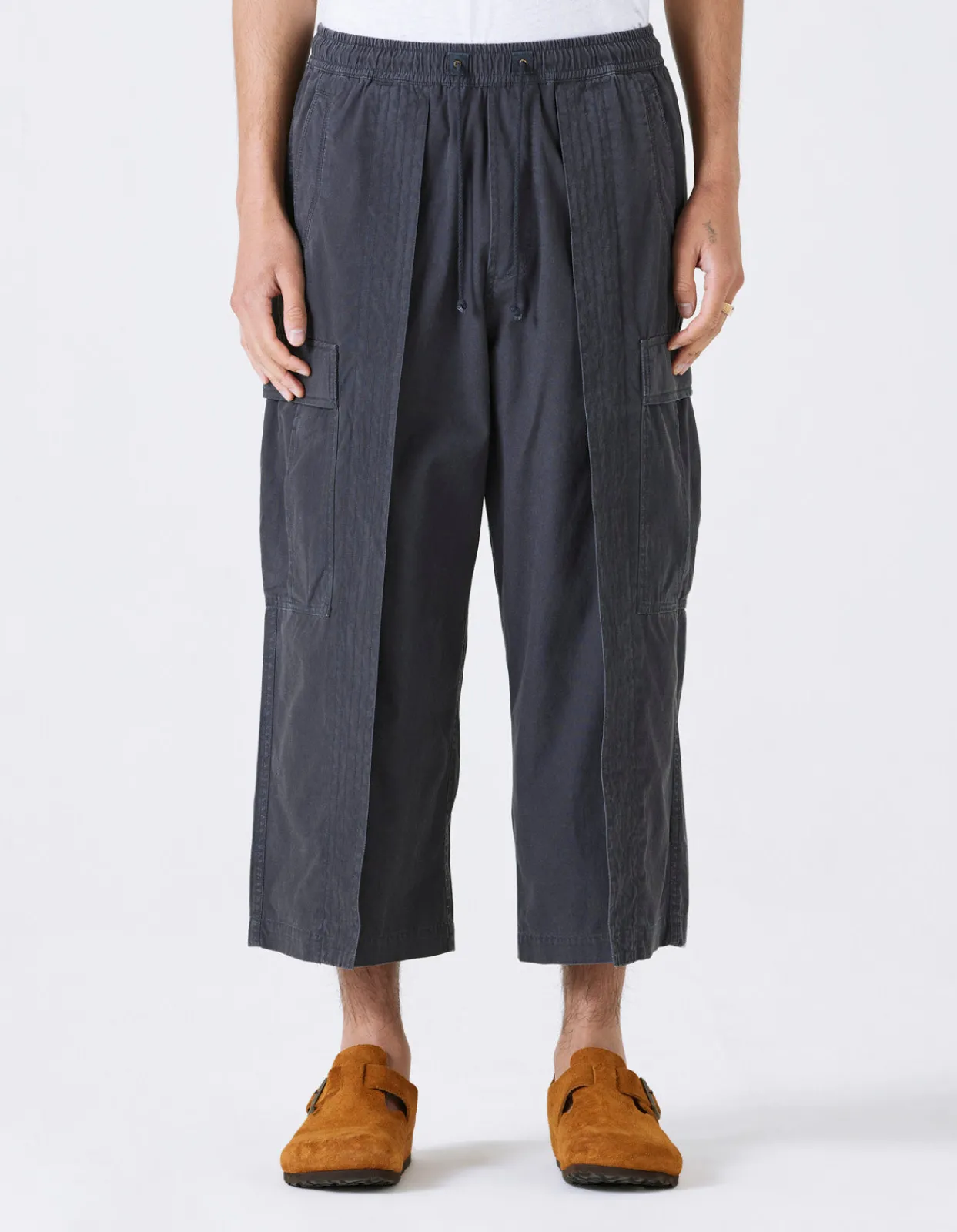 Cargo Pants*Maharishi 4295 Sak Yant Cargo Hakama Pants Black Blk-108F