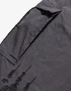 Cargo Pants*Maharishi 4295 Sak Yant Cargo Hakama Pants Black Blk-108F