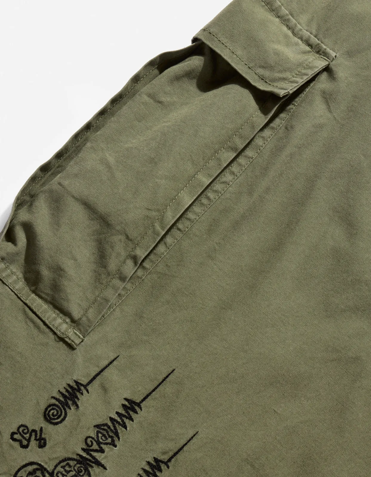 Cargo Pants*Maharishi 4295 Sak Yant Cargo Hakama Pants Olive Og-107F