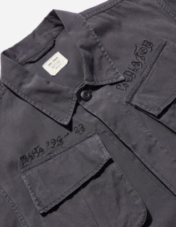 Shirts*Maharishi 4279 Sak Yant Embroidered Jungle Overshirt Black Blk-108F