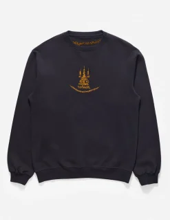 Crew Sweats*Maharishi 4281 Sak Yant Embroidered Organic Crew Sweat Navy