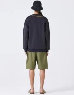Crew Sweats*Maharishi 4281 Sak Yant Embroidered Organic Crew Sweat Navy